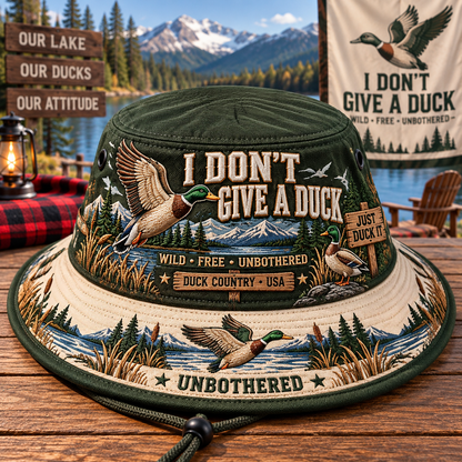 🦆🌲 I Don’t Give a Duck Boonie Hat — Wild, Free & Unbothered