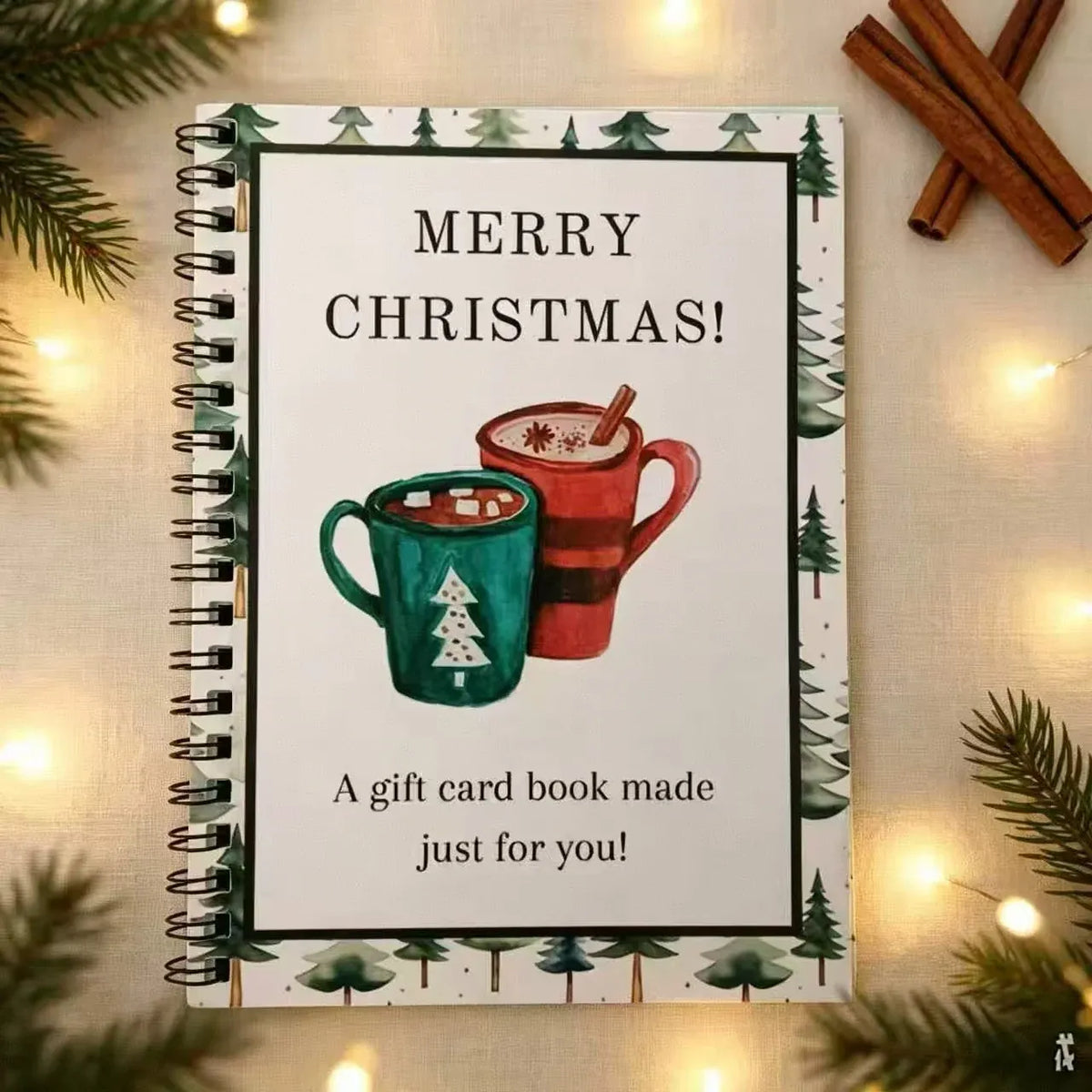 🎄🎁 Christmas Gift Card Book – 12 Themed Pages, Spiral-Bound Holiday Keepsake 🎅✨
