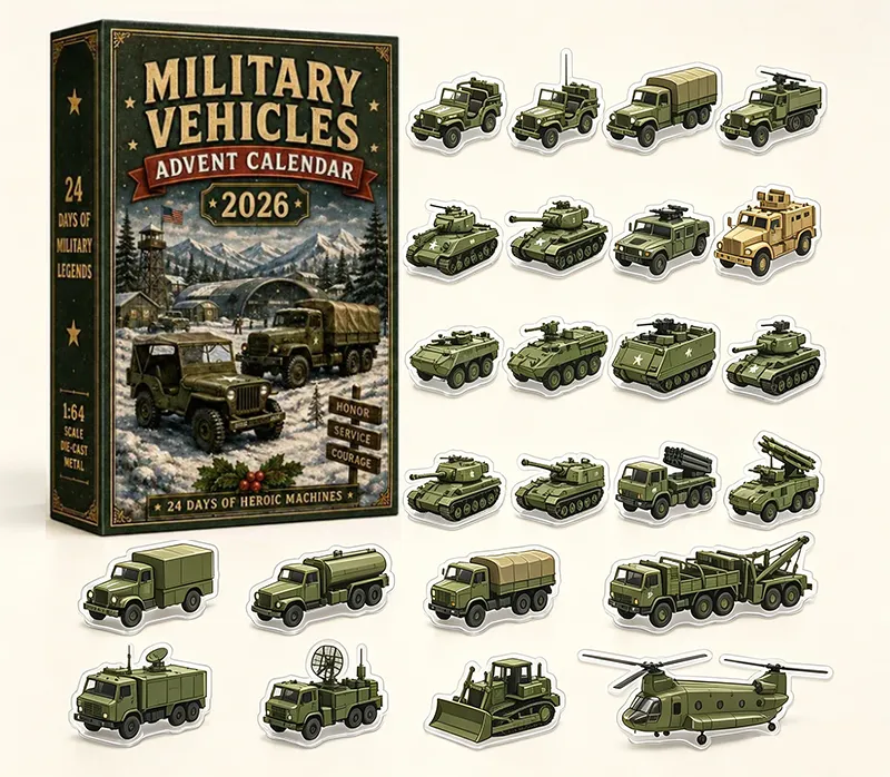 💯🚜🚗🎄 2026 Vehicle Advent Calendar Collection – 24 Days of Classic Machines, Trucks & Military Legends 🎁✨
