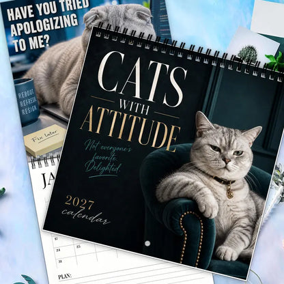 ⏳ Last day to save 50%🐱 2027 Funny Cat Wall Calendar – Sassy Quotes & Cute Cat Photos 📅✨