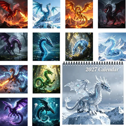 ⏳ Last day to save 50%🐲 2027 Dragon Calendar – Epic Fantasy Dragons Collection🔥🎁