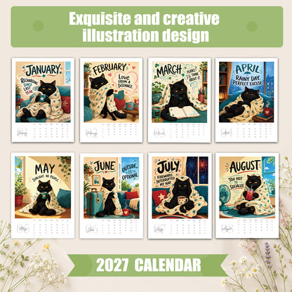 ⏳ Last day to save 50%🐱📅 2027 Funny Cat Calendar – Cute & Quirky Monthly Wall Calendar 🐾