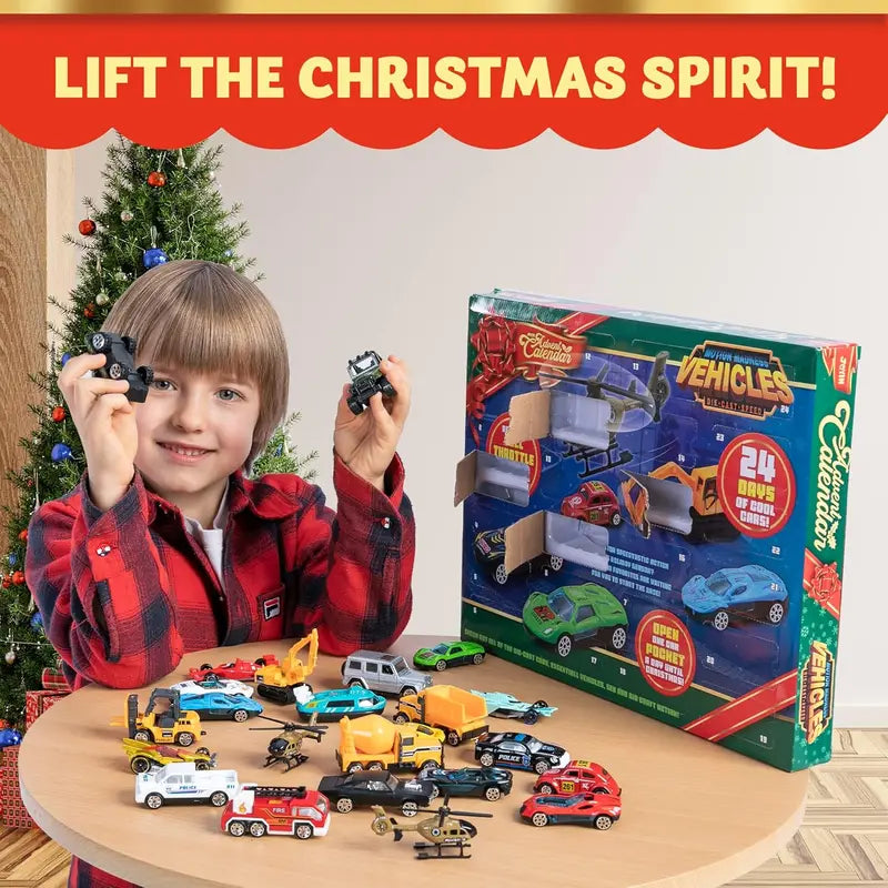 ⏳ Last day to save 50% – 🎄 2026 Christmas Advent Calendar-24 Days Countdown Calendar Cars Set