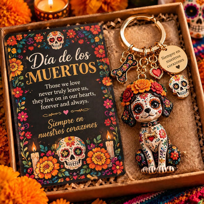 ⏳ Last day to save 50%Día de Muertos Charm Keychain – 4 Colorful Styles