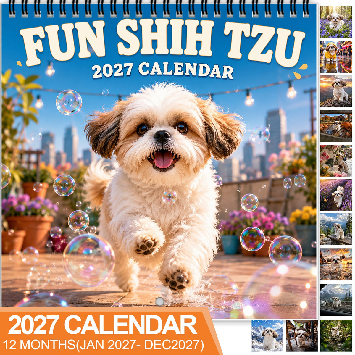 ⏳ Last day to save 50%🐾2027 Fun Shih Tzu Wall Calendar🐶✨