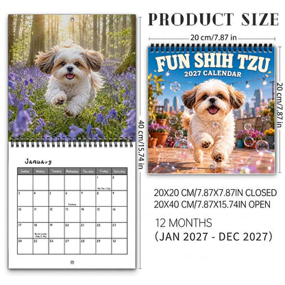 ⏳ Last day to save 50%🐾2027 Fun Shih Tzu Wall Calendar🐶✨
