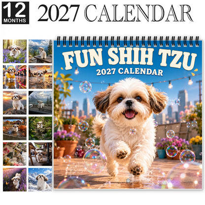 ⏳ Last day to save 50%🐾2027 Fun Shih Tzu Wall Calendar🐶✨