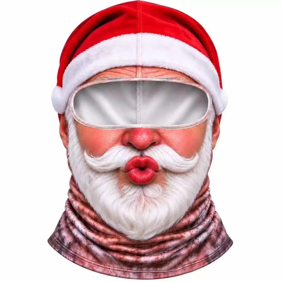 🎅 Funny Printed Ski Balaclava Mask – 3D Face Design, Outdoor Cycling & Snow Sports Costume Hood 😂🏂