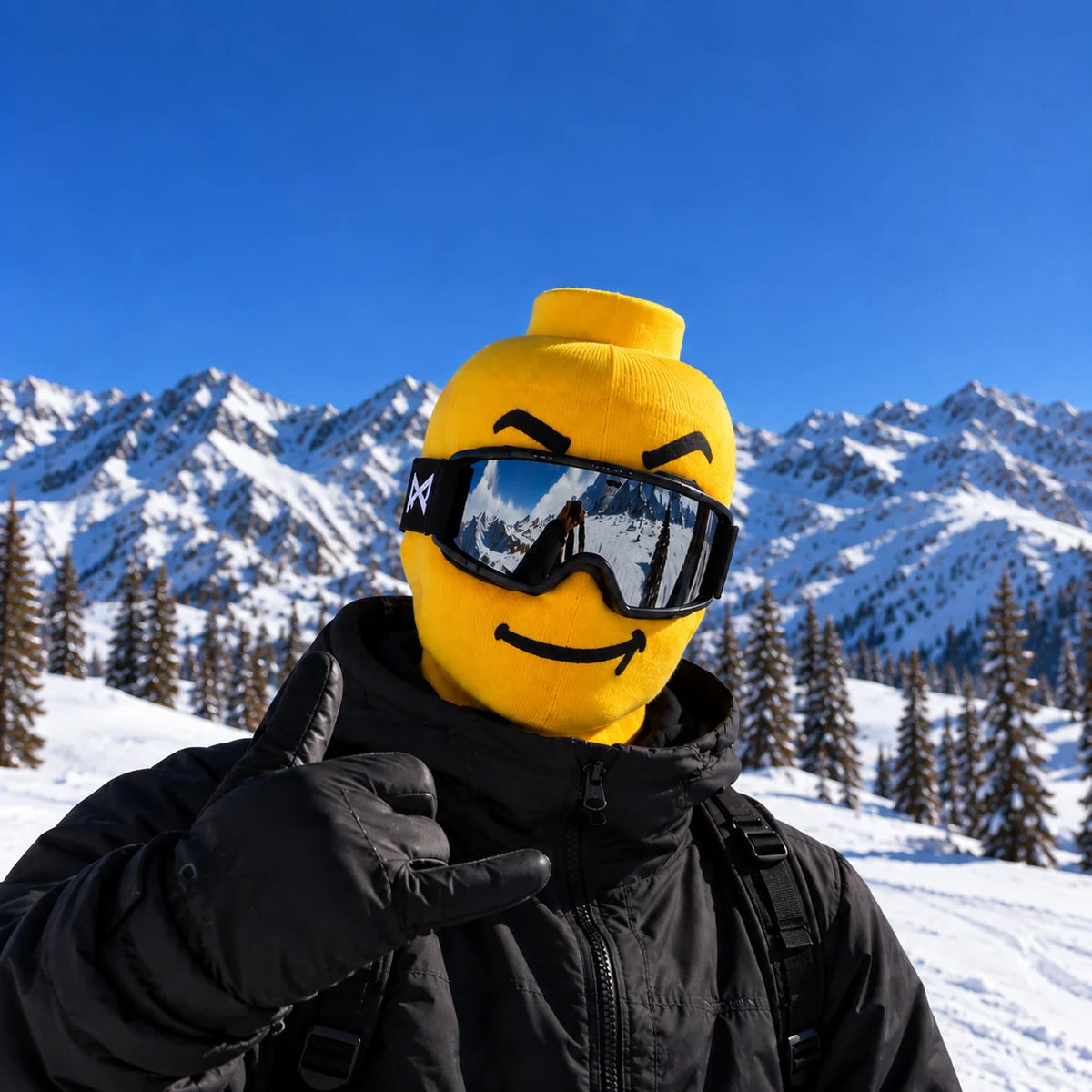 🎅 Funny Printed Ski Balaclava Mask – 3D Face Design, Outdoor Cycling & Snow Sports Costume Hood 😂🏂