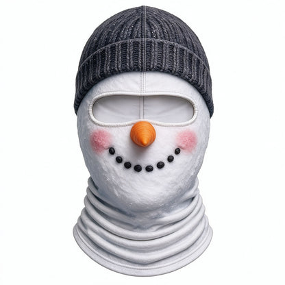 🎅 Funny Printed Ski Balaclava Mask – 3D Face Design, Outdoor Cycling & Snow Sports Costume Hood 😂🏂