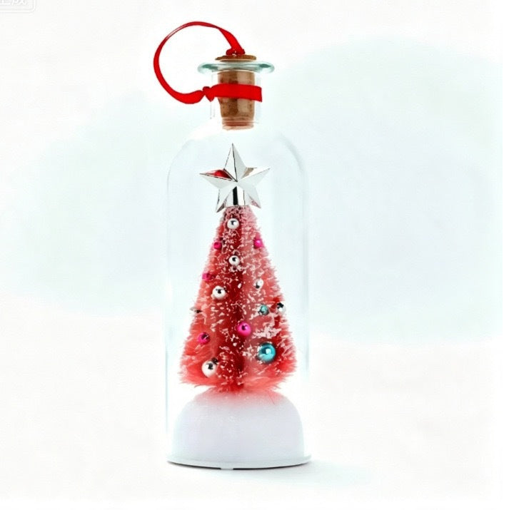 🎄 Recordable Christmas Tree Message in a Bottle – Personalized Christmas Gift 🎁