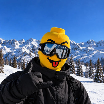 🎅 Funny Printed Ski Balaclava Mask – 3D Face Design, Outdoor Cycling & Snow Sports Costume Hood 😂🏂