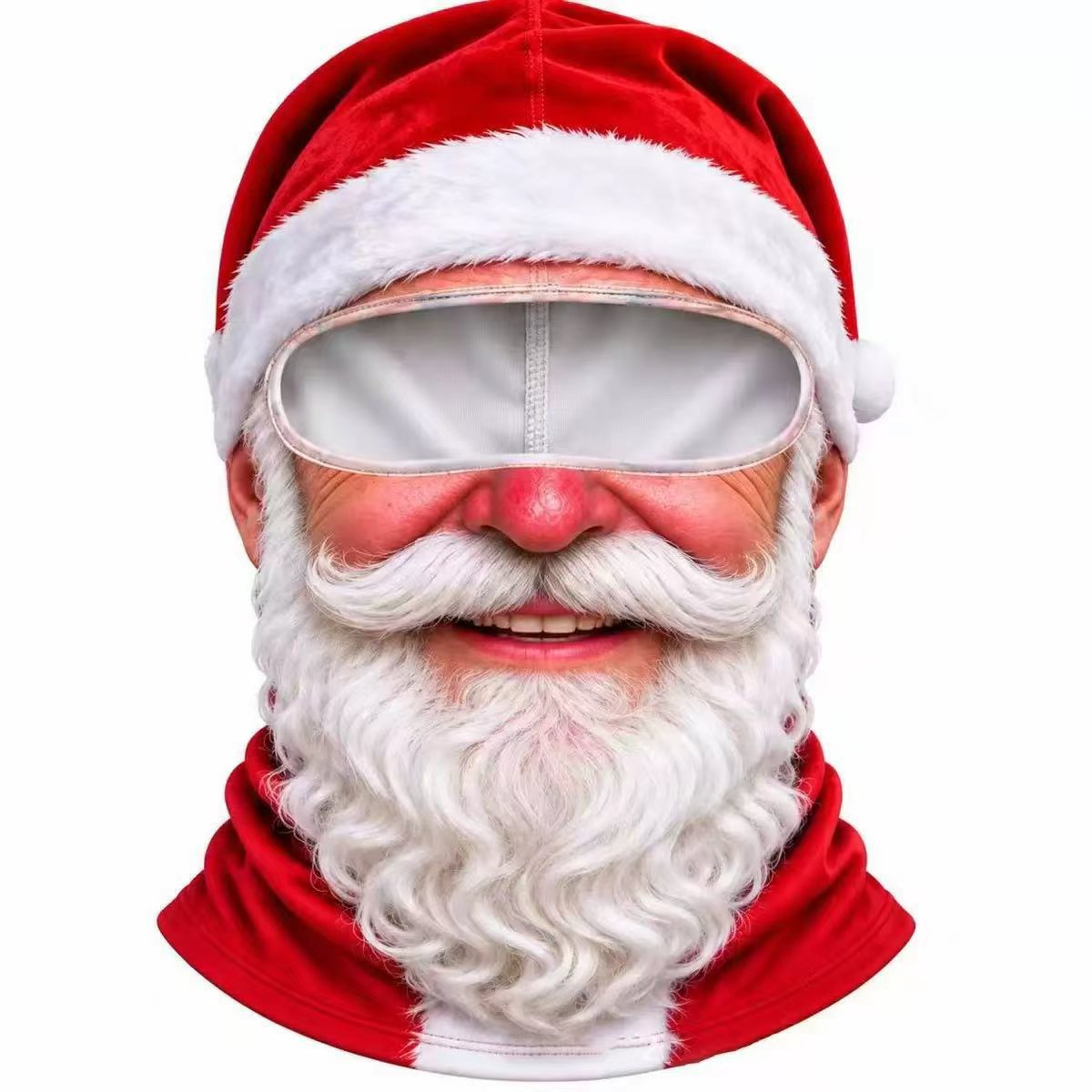 🎅 Funny Printed Ski Balaclava Mask – 3D Face Design, Outdoor Cycling & Snow Sports Costume Hood 😂🏂