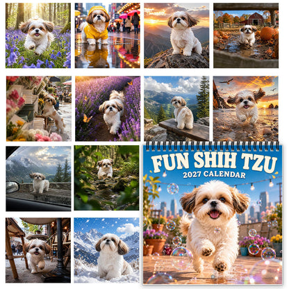 ⏳ Last day to save 50%🐾2027 Fun Shih Tzu Wall Calendar🐶✨
