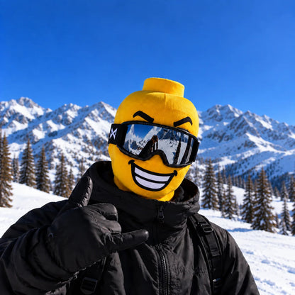 🎅 Funny Printed Ski Balaclava Mask – 3D Face Design, Outdoor Cycling & Snow Sports Costume Hood 😂🏂