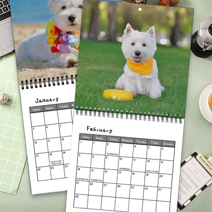 ⏳ Last day to save 50%🐾 2027 Cute DOG Calendar 🐶 – Westie Dog 12-Month Wall Calendar 📅🎁
