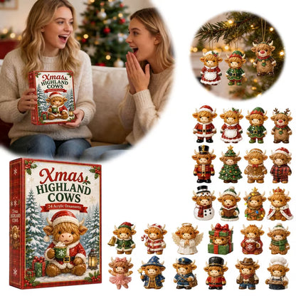 🐮🎄 2026 Highland Cow Advent Calendar – 24 Days of Christmas Surprises 🎁✨