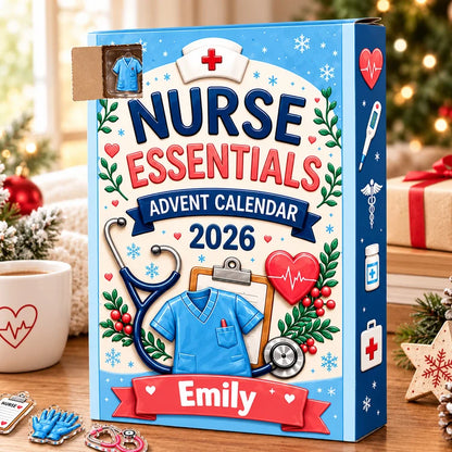 🎄🩺 2026 Nurse Advent Calendar – Christmas Countdown & Nurse Appreciation Gift ❤️🎁