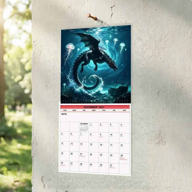 ⏳ Last day to save 50%🐲 2027 Dragon Calendar – Epic Fantasy Dragons Collection🔥🎁