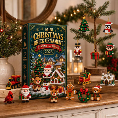 ⏳ Last day to save 50% – 🎄 24-Day Mini Christmas Ornament Advent Calendar 🧱(Product shipped without lanyard)