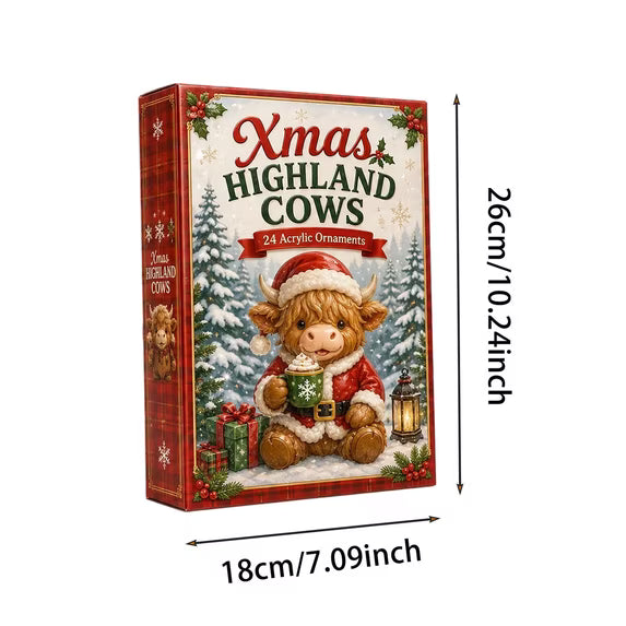 🐮🎄 2026 Highland Cow Advent Calendar – 24 Days of Christmas Surprises 🎁✨