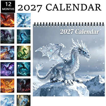 ⏳ Last day to save 50%🐲 2027 Dragon Calendar – Epic Fantasy Dragons Collection🔥🎁
