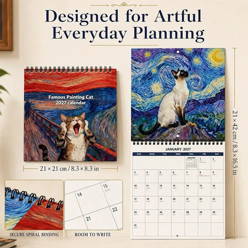 💥 Last Day 50% OFF🐱2027 Funny Cat Meme Calendar