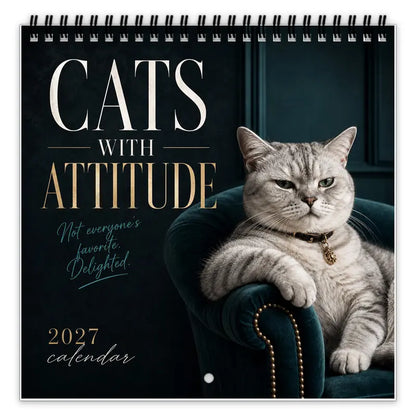⏳ Last day to save 50%🐱 2027 Funny Cat Wall Calendar – Sassy Quotes & Cute Cat Photos 📅✨