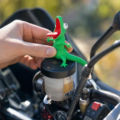 🦎 Funny Lizard Motorcycle Buddy – Cute Handlebar Decoration, Fun Riding Companion & Unique Biker Gift 🏍️🔥