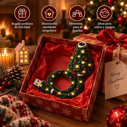 🎄 Christmas LED Projector Light ✨ | USB Plug & Play 🎅 6 Interchangeable Patterns ❄️ Cozy Holiday Room Decor 🎁