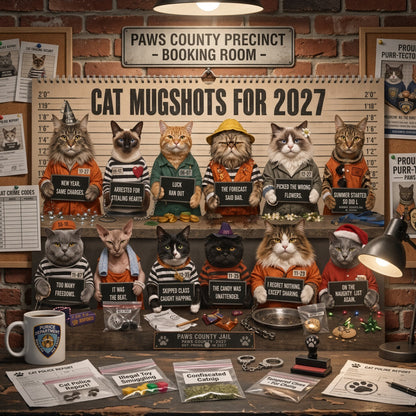 💥 Last Day 50% OFF😹📅 2027 Funny Cat Calendar – 12 Months of Purr-fect Chaos 🐱😂