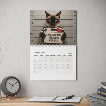 💥 Last Day 50% OFF😹📅 2027 Funny Cat Calendar – 12 Months of Purr-fect Chaos 🐱😂