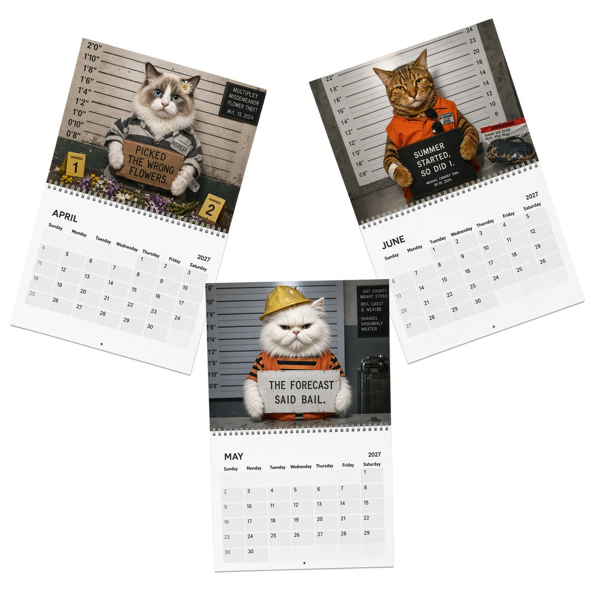 💥 Last Day 50% OFF😹📅 2027 Funny Cat Calendar – 12 Months of Purr-fect Chaos 🐱😂