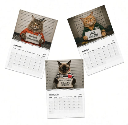 💥 Last Day 50% OFF😹📅 2027 Funny Cat Calendar – 12 Months of Purr-fect Chaos 🐱😂