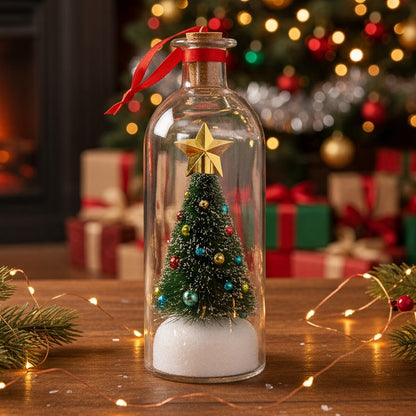 🎄 Recordable Christmas Tree Message in a Bottle – Personalized Christmas Gift 🎁