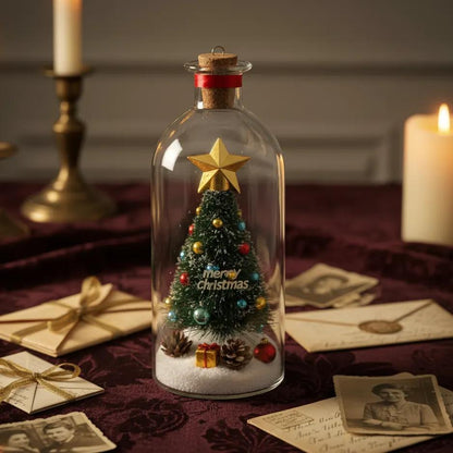 🎄 Recordable Christmas Tree Message in a Bottle – Personalized Christmas Gift 🎁