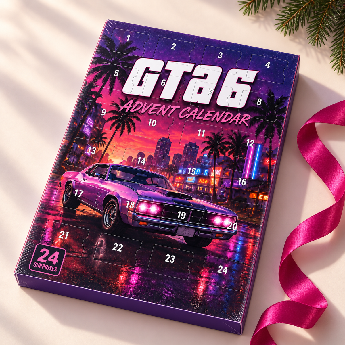 Neon City Advent Calendar 2026 – 24 Mystery Surprises for Gamers 🌴🎮🎁